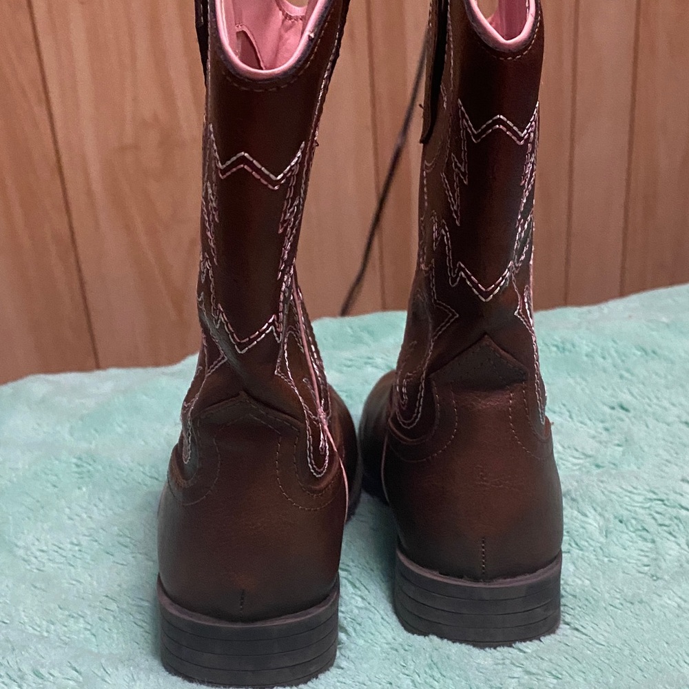 Children's Western Brown Boots - Picture 3 of 6